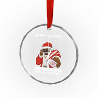 Funny Christmas Diddy Crystal Glass Ornament He Sees You When Youre Sleeping Dirty Ugly Xmas - Wonder Print Shop