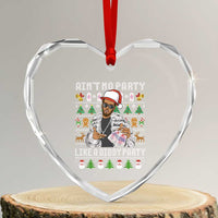 Funny Christmas Diddy Heart Crystal Glass Ornament Aint No Party Like A Diddy Party Baby Oil Ugly Xmas - Wonder Print Shop