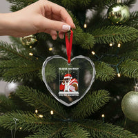 Funny Christmas Diddy Heart Crystal Glass Ornament He Sees You When Youre Sleeping Dirty Ugly Xmas - Wonder Print Shop