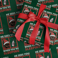 Funny Christmas Diddy Wrapping Paper Roll He Sees You When You Are Sleeping Baby Oil - Wonder Print Shop