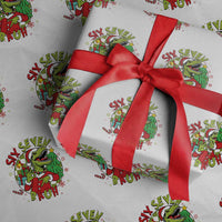 Funny Christmas Dinosaur Lover Gift Wrapping Paper Roll Trending Six Seven Bruh - Wonder Print Shop