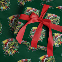 Funny Christmas Dinosaur Wrapping Paper Roll Merry Rexmas Dino Xmas Wreath - Wonder Print Shop
