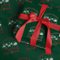 Funny Christmas Dirt Bike Wrapping Paper Roll Santa Cross Is Coming To Town Motorcross - Wonder Print Shop
