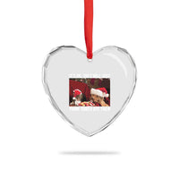 Funny Christmas Dog And Cat Heart Crystal Glass Ornament It's Ok They Will Just Think Santa Ate Them - Wonder Print Shop