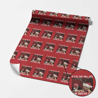 Funny Christmas Dog And Cat Wrapping Paper Roll It's Ok They Will Just Think Santa Ate Them - Wonder Print Shop