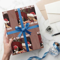 Funny Christmas Dog And Cat Wrapping Paper Roll It's Ok They Will Just Think Santa Ate Them - Wonder Print Shop