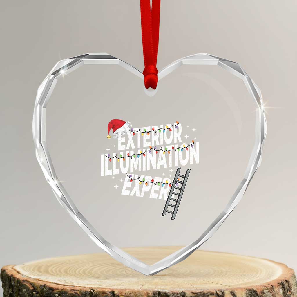 Funny Christmas Exterior Illumination Expert Heart Crystal Glass Ornament Xmas Lights Decorator - Wonder Print Shop