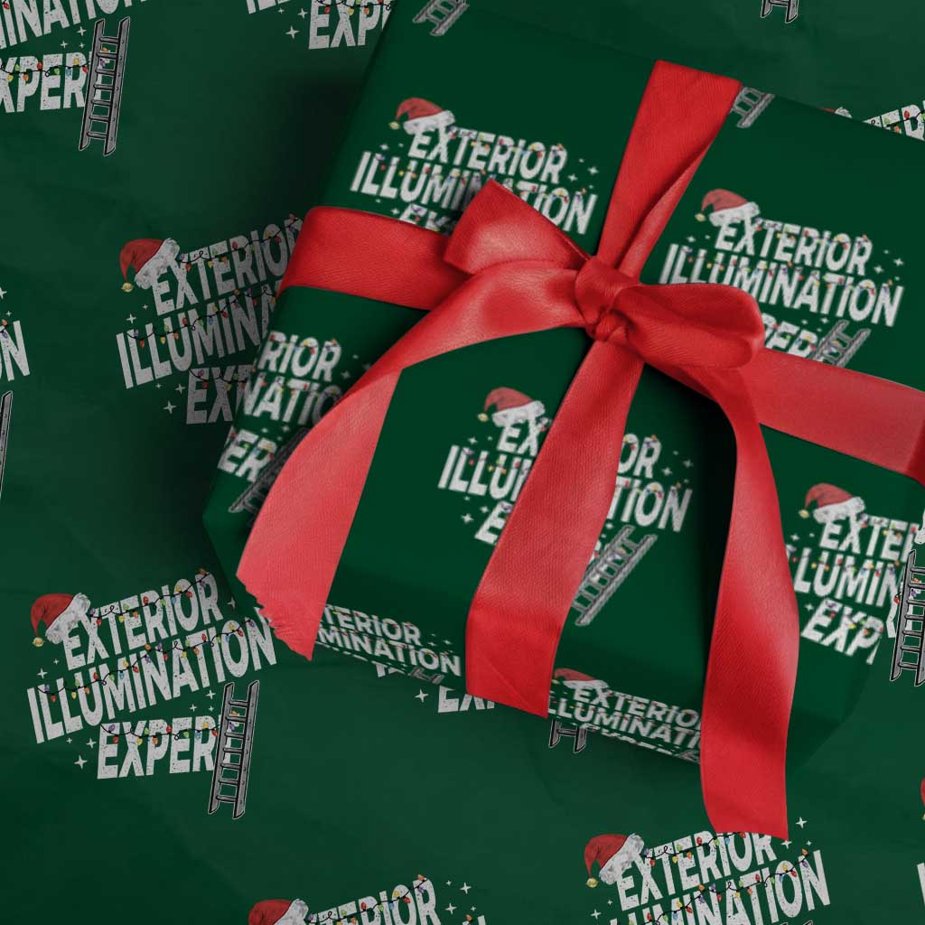 Funny Christmas Exterior Illumination Expert Wrapping Paper Roll Xmas Lights Decorator - Wonder Print Shop