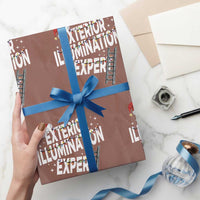 Funny Christmas Exterior Illumination Expert Wrapping Paper Roll Xmas Lights Decorator - Wonder Print Shop