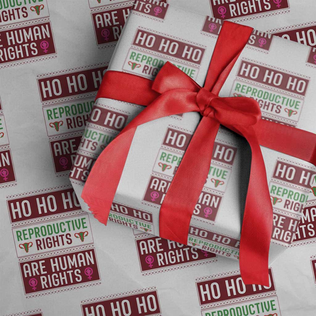 Funny Christmas Feminist Gift Wrapping Paper Roll Reproductive Rights Are Human Rights - Wonder Print Shop