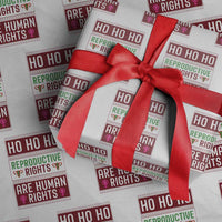 Funny Christmas Feminist Gift Wrapping Paper Roll Reproductive Rights Are Human Rights - Wonder Print Shop