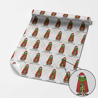 Funny Christmas Frog Knight Wrapping Paper Roll I Am Burnt Out M Lord Medieval Meme - Wonder Print Shop
