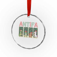 Funny Christmas Frogtifa Crystal Glass Ornament Portland Resist Frog Protest - Wonder Print Shop