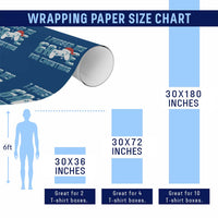 Funny Christmas Gamers Wrapping Paper Roll I Paused My Game For Christmas Snowy Santa Hat - Wonder Print Shop