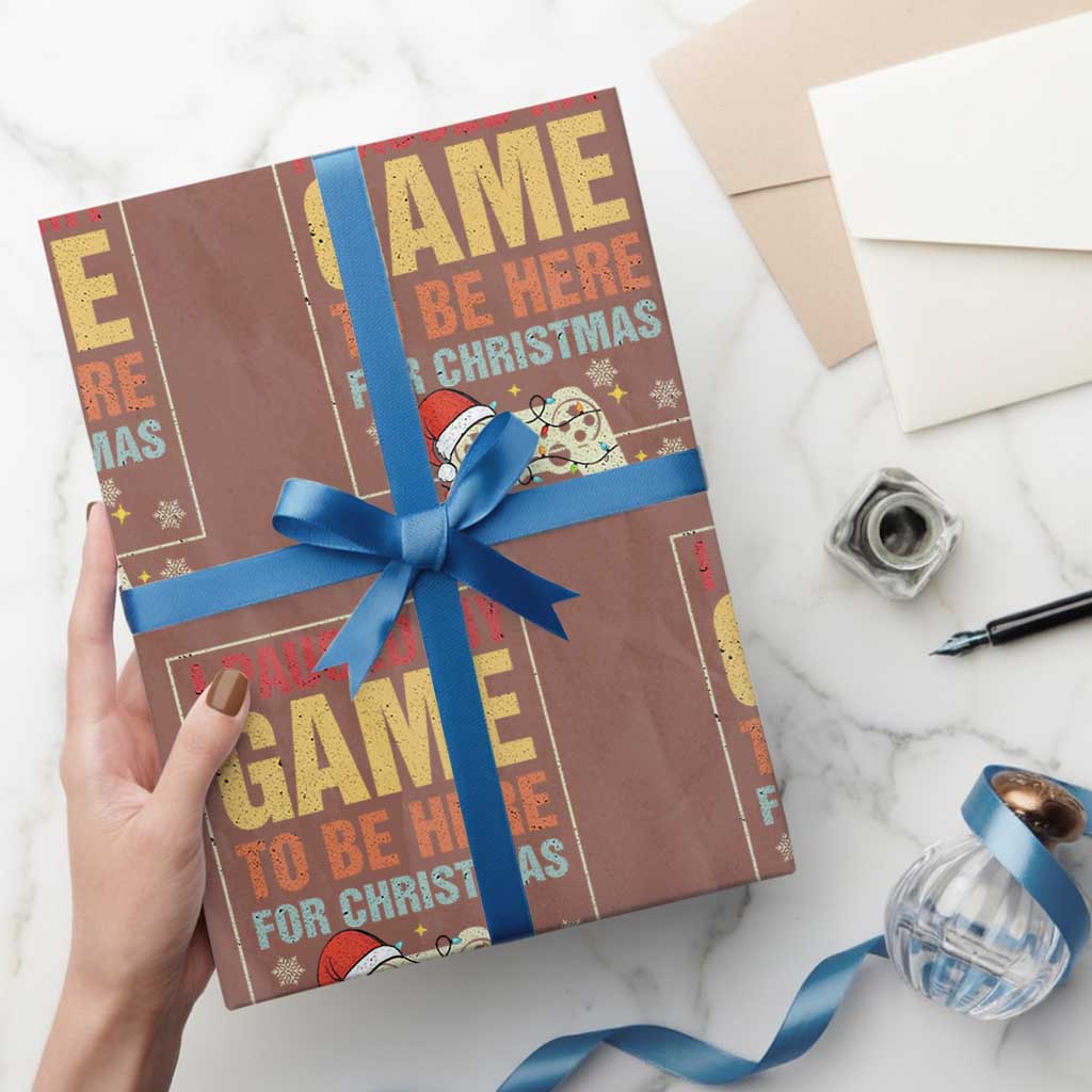 Funny Christmas Gaming Wrapping Paper Roll I Paused My Game To Be Here For Christmas - Wonder Print Shop