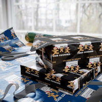 Funny Christmas Gingerbread Wrapping Paper Roll I'm Here To Delete Your Cookies Santa - Wonder Print Shop