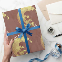 Funny Christmas Godzilla Wrapping Paper Roll Falalala Godzil La Santa Reindeers Xmas Japanese Monster - Wonder Print Shop