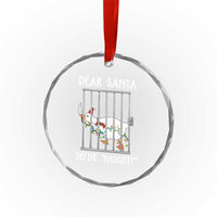 Funny Christmas Goose Crystal Glass Ornament Dear Santa Define Naughty Xmas Meme - Wonder Print Shop