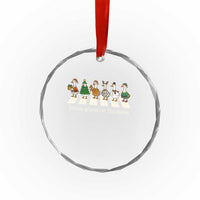 Funny Christmas Goose Crystal Glass Ornament Festive Goose On The Loose Xmas Meme - Wonder Print Shop