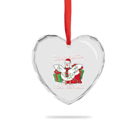 Funny Christmas Goose Heart Crystal Glass Ornament Dear Santa I Can Explain Cute Xmas Meme - Wonder Print Shop