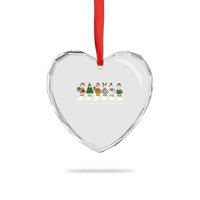 Funny Christmas Goose Heart Crystal Glass Ornament Festive Goose On The Loose Xmas Meme - Wonder Print Shop