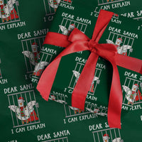 Funny Christmas Goose Wrapping Paper Roll Dear Santa I Can Explain Xmas Meme - Wonder Print Shop