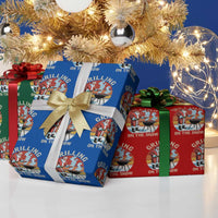 Funny Christmas Grilling Santa Wrapping Paper Roll Grilling On The Snow - Wonder Print Shop