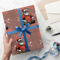 Funny Christmas Grilling Santa Wrapping Paper Roll Merry Grill-Mas BBQ - Wonder Print Shop