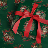 Funny Christmas Grumpy Cat Wrapping Paper Roll Probably Just Gonna Jingle Some Of The Way I Am Tired - Wonder Print Shop