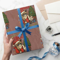 Funny Christmas Grumpy Cat Wrapping Paper Roll Probably Just Gonna Jingle Some Of The Way I Am Tired - Wonder Print Shop
