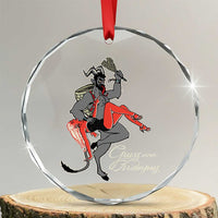 Funny Christmas Gruss Vom Krampus Crystal Glass Ornament TS09