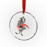 Funny Christmas Gruss Vom Krampus Crystal Glass Ornament TS09