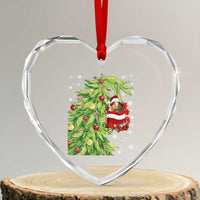 Funny Christmas Guinea In Green Hand Naughty Heart Crystal Glass Ornament Cute Pet Lover Gift - Wonder Print Shop
