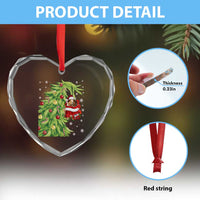 Funny Christmas Guinea In Green Hand Naughty Heart Crystal Glass Ornament Cute Pet Lover Gift - Wonder Print Shop