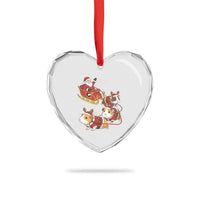 Funny Christmas Guinea Pig Lover Gift Heart Crystal Glass Ornament Santa Pig Sleigh Crew - Wonder Print Shop