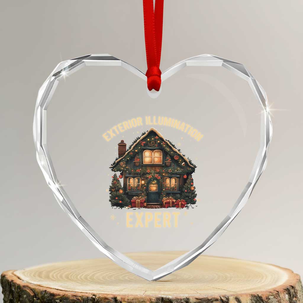 Funny Christmas Heart Crystal Glass Ornament Exterior Illumination Expert Xmas Lights Home Decor - Wonder Print Shop