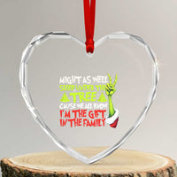 Funny Christmas Heart Crystal Glass Ornament I'm The Gift Kids Pajamas Girls Boys - Wonder Print Shop