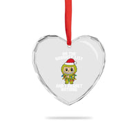 Funny Christmas Heart Crystal Glass Ornament On the Naughty List I Regret Nothing Kawaii Bubu - Wonder Print Shop