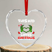 Funny Christmas Heart Crystal Glass Ornament This Kid Loves Xmas Skeleton Heart - Wonder Print Shop