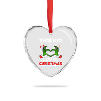 Funny Christmas Heart Crystal Glass Ornament This Kid Loves Xmas Skeleton Heart - Wonder Print Shop