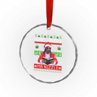 Funny Christmas Hip Hop Rap Gang Crystal Glass Ornament Merry Chrizzle Ma Nizzle Xmas Weed - Wonder Print Shop