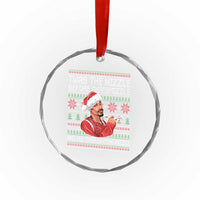 Funny Christmas Hip Hop Rap Gang Crystal Glass Ornament Twas The Nizzle Before Chrismizzle And All Through The Hizzle - Wonder Print Shop