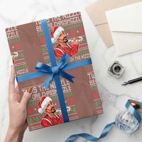 Funny Christmas Hip Hop Rap Gang Wrapping Paper Roll Twas The Nizzle Before Chrismizzle And All Through The Hizzle - Wonder Print Shop