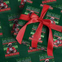 Funny Christmas Hip Hop Rap Gang Wrapping Paper Roll Twas The Nizzle Before Chrismizzle And All Through The Hizzle Weed - Wonder Print Shop
