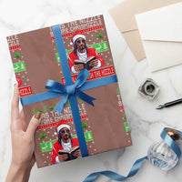 Funny Christmas Hip Hop Rap Gang Wrapping Paper Roll Twas The Nizzle Before Chrismizzle And All Through The Hizzle Weed - Wonder Print Shop