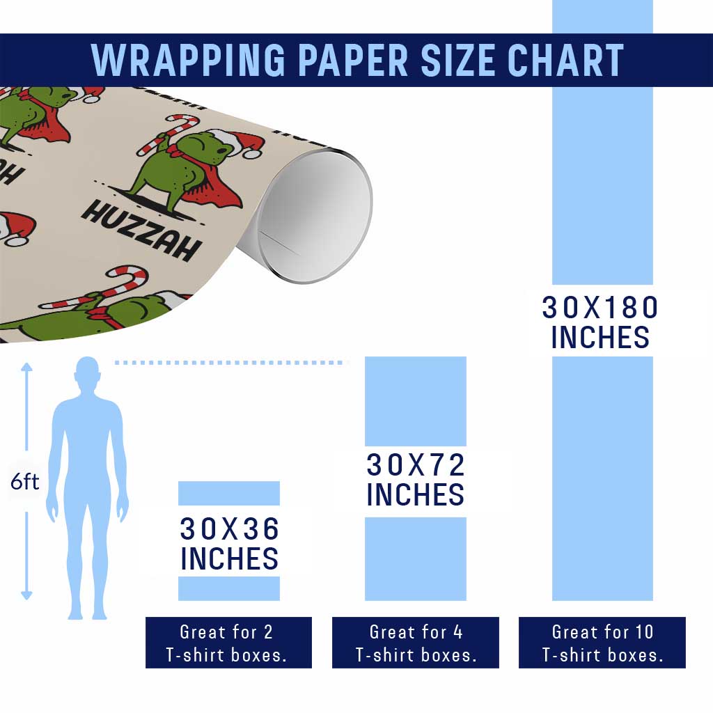 Funny Christmas Huzzah Frog Knight Meme Quote Wrapping Paper Roll - Wonder Print Shop