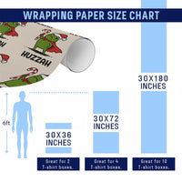 Funny Christmas Huzzah Frog Knight Meme Quote Wrapping Paper Roll - Wonder Print Shop