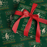 Funny Christmas Ice Fishing Wrapping Paper Roll Merry Fishmas Fish Fishing Ugly Xmas - Wonder Print Shop