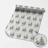 Funny Christmas Ice Skating Wrapping Paper Roll Have An Ice Day Goose Xmas Tree - Wonder Print Shop