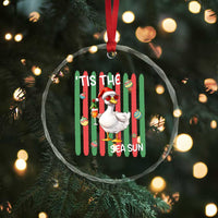Funny Christmas In July Goose Crystal Glass Ornament Tis The Sea Sun